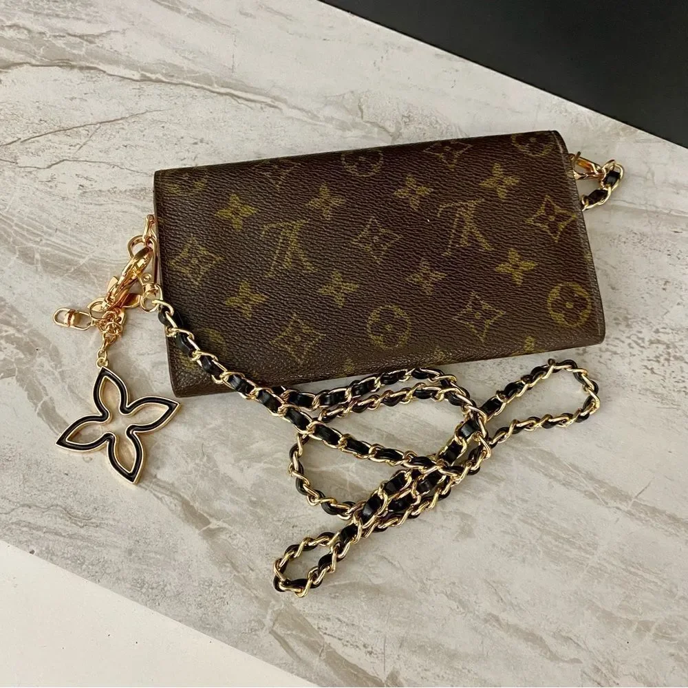 LOUIS VUITTON Monogram Sarah Wallet to Shoulder Bag 💼 W17 - Picture 8 of 14